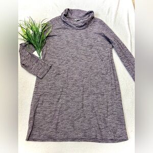 Pure Jill (J. Jill) Heathered Cowl Neck Sweater Tunic Dress - Large